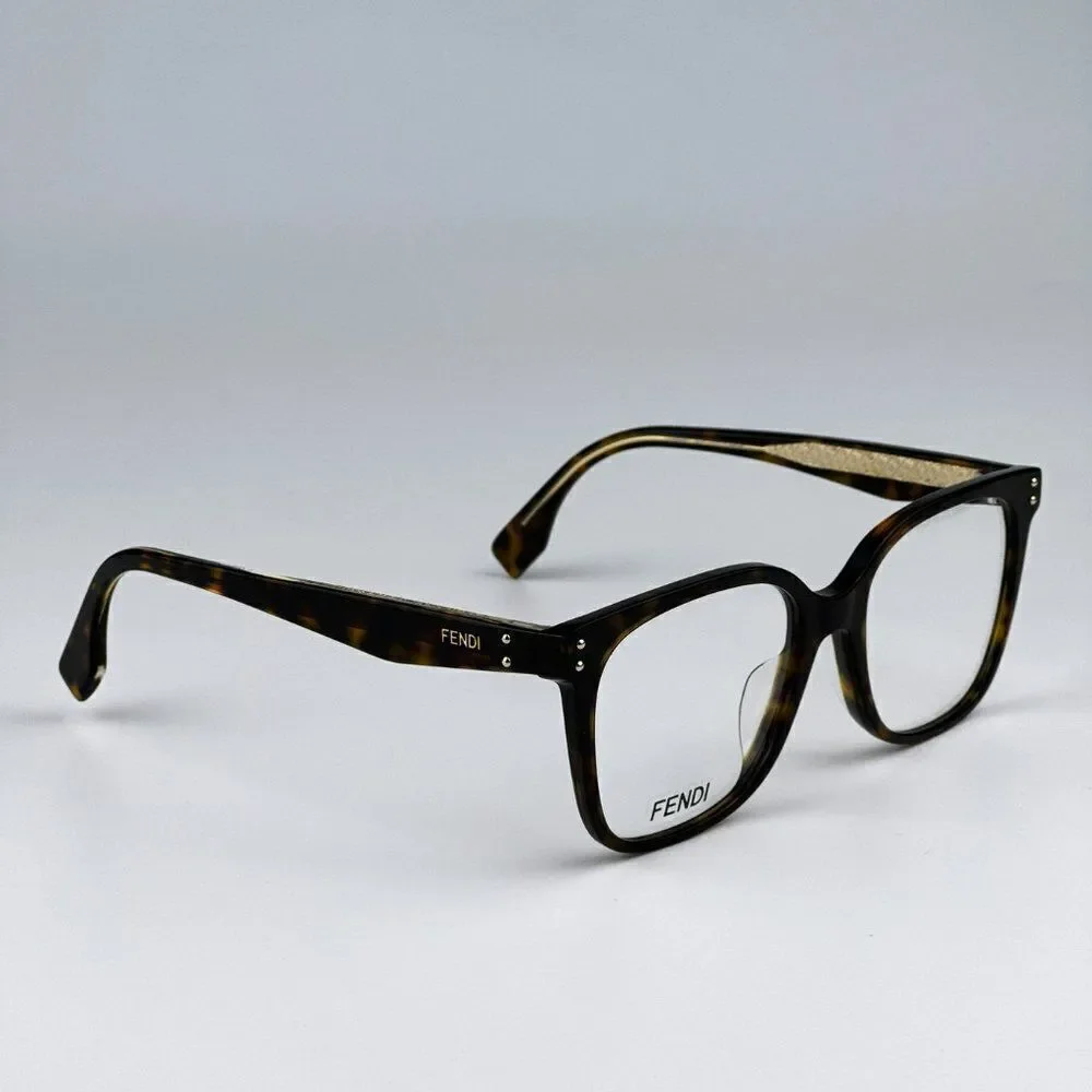 NEW Fendi FE50004I 052 Havana Square Women Eyeglasses FE 50004I